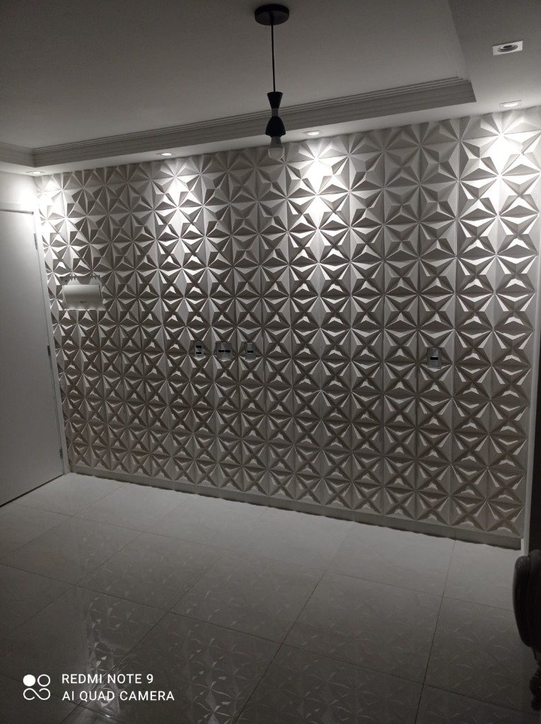 iluminacao-spot-led-gesso-3d-sp - Instalação de spots de LED em parede de gesso 3D e luminária pendente